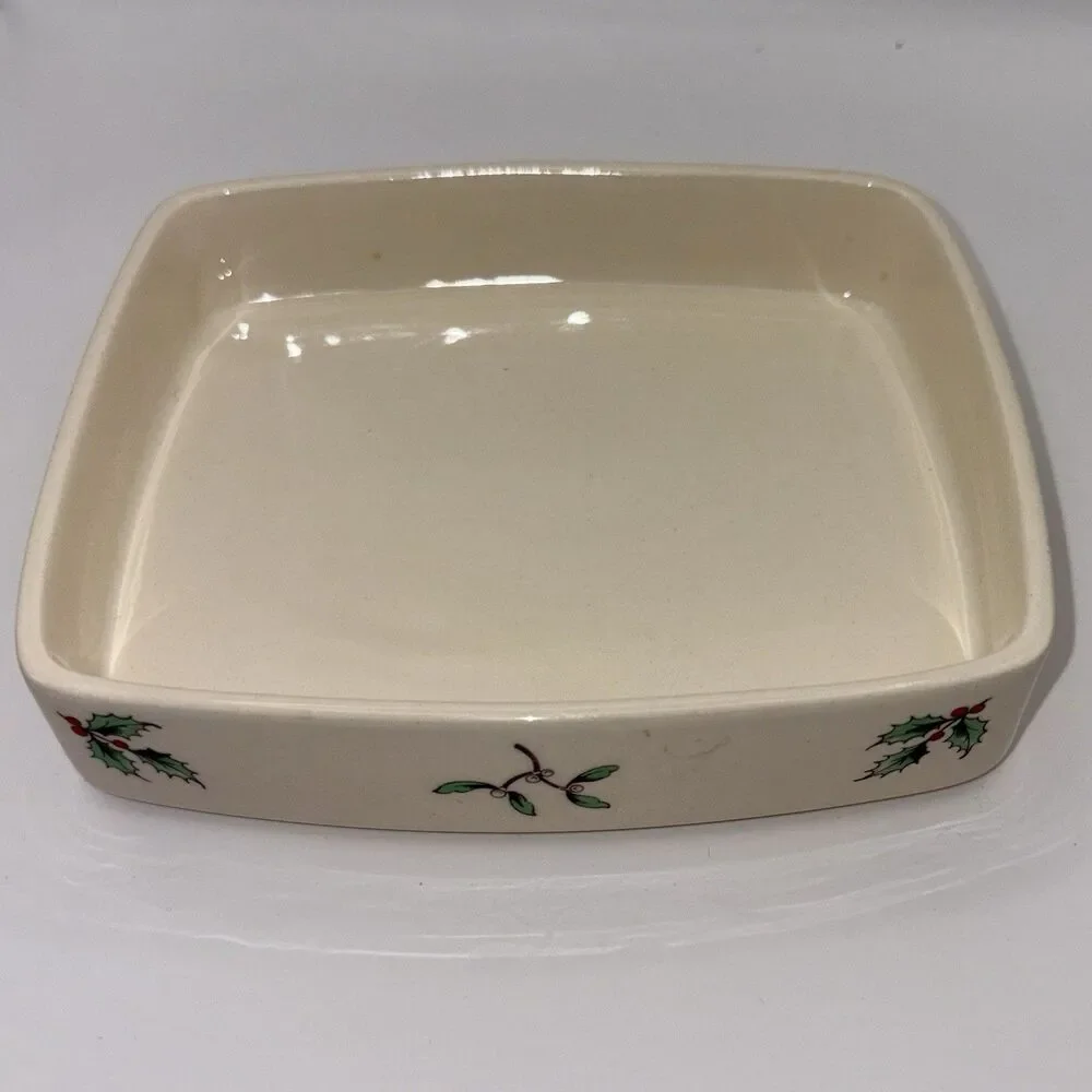 Spode Christmas Tree Covered Trinket Box Dish England